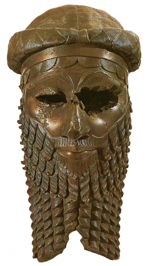 Akkadian ruler, possibly Sargon, 12" tall
